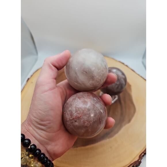 Fire Quartz Crystal Sphere 55-60mm W/stand 1 Each - Picture 12 of 13